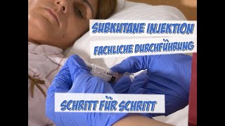 Subkutane Injektion  Fachliche SchrittfürSchrittAnleitung  Pflege Kanal [upl. by Anytsirk]