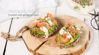 Crostini met gerookte zalm recept  FoodFirst Network [upl. by Gaskins]