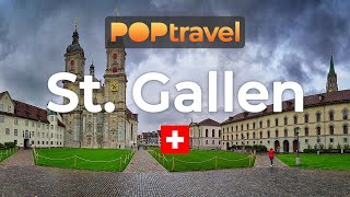 Walking in ST GALLEN  Switzerland 🇨🇭 Rainy Day  4K 60fps UHD [upl. by Saideman]