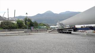 Collett with wind turbine blades in Kyle of Lochalsh [upl. by Valenta]