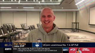 UConn Mens Basketball Coach Dan Hurley  SportsCenter with SVP Interview 2192024 [upl. by Nonnaihr]