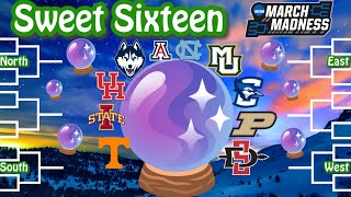 FULL March Madness SWEET SIXTEEN 2024 Bracket Predictions [upl. by Romeu]