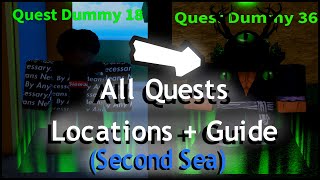 AOPG All Islands And Quests Locations  Guide Second Sea  A 0ne Piece Game [upl. by Nuyh79]