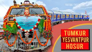 Tumkur Yesvantpur Hosur New MEMU Train  Indian Railways  Train Videos [upl. by Myrna]