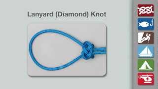 How to Tie a Lanyard Diamond Knot [upl. by Aratehs]