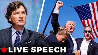 Tucker Responds to Trump Assassination Attempt and JD Vance for VP  Milwaukee WI Speech [upl. by Halimaj]