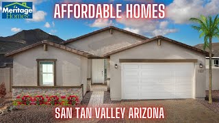 San Tan Valley Home Tours San Tan Groves ArizonaMeritage HomesMountain ViewsAffordable Housing [upl. by Alex]