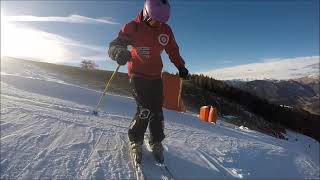 Skiing exercise edge and slide for intermediate skier [upl. by Nosde]