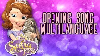 Sofia the First Opening Song  OneLine Multilanguage [upl. by Yttik260]