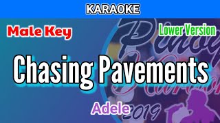 Chasing Pavements by Adele Karaoke  Male Key  Lower Version [upl. by Ilamad961]