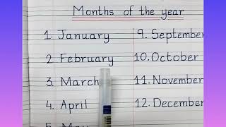 How to Learn Months Spelling II Months Name in English [upl. by Cerellia934]