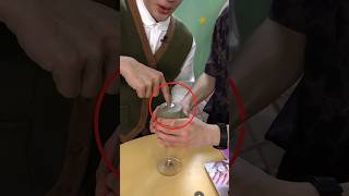 How did the coin get inside the glass magic trick 🪄magic shorts [upl. by Nywled439]