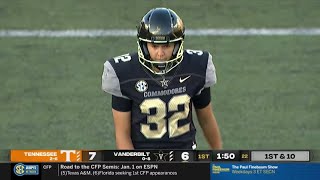 Vanderbilt Kicker Sarah Fuller Makes Extra Point vs Tennessee  2020 College Football [upl. by Ramel]