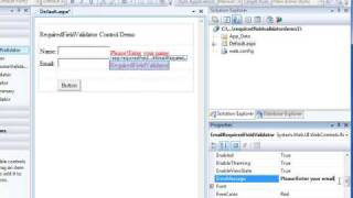 ASPNET 2008 Controls Series  RequiredFieldValidator Control [upl. by Yatzeck885]