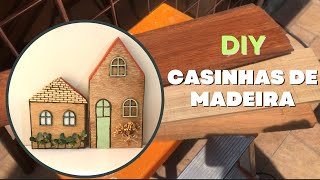 DIY  CASINHAS DE MADEIRA COM SOBRAS DE MADEIRA  IDEIA BARATA PARA DECORAR [upl. by Ynamad]