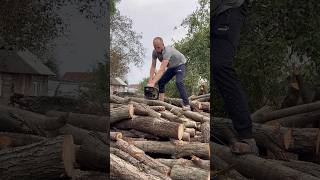 Dangerous Cutting of Large Wood work sawing chainsaw wood woodworking [upl. by Anirod]