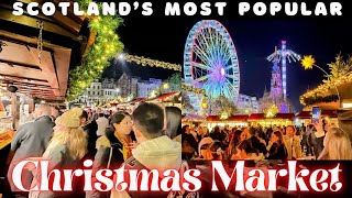 🎅Edinburgh Christmas Market 2023 Full Tour of Scotland’s Most Popular Christmas marketOpening Day [upl. by Neelac]