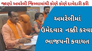 amreli લોકસભામાં કોને મળશે ટિકિટ જાણો ભાજપની સેન્સ પ્રક્રિયામાં કોણ કોણ દાવેદાર [upl. by Nataline]