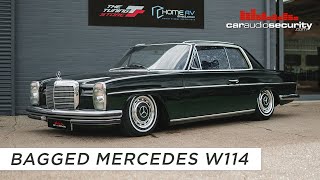 Classic Mercedes W114 280CE modified on Air Lift Performance  Car Audio amp Security [upl. by Hardigg]