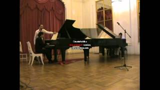 Rachmaninov  Rhapsodie Russe 2 pianos  Julien KurtzBrice Martin [upl. by Tristas189]