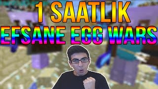 1 SAAT EFSANE MÜCADELE  Minecraft EGG WARS Türkçe  Bölüm 19 [upl. by Yole]