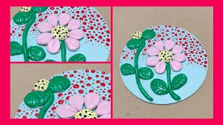 MDF Base wall hanging craft ideas clay flower art mouldit clay youtube ideas [upl. by Mariette]