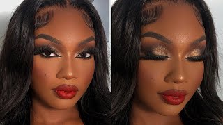 Holiday makeup glam X FENTY🔥😍 [upl. by Zebadiah72]