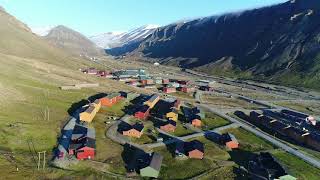 Drone Flight over Longyearbyen Svalbard [upl. by Coppins]