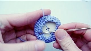 How to Crochet Buttons a Different Way [upl. by Notsreik273]