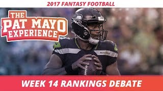 2017 Fantasy Football  Week 14 Rankings Debate Sleepers Starts and Sits [upl. by Ethyl147]