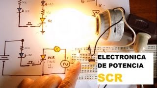 ✅ Prueba de SCR Tiristor encendiendo Bombillo y enclavar circuito [upl. by Llehsyar]