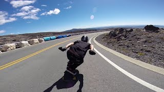 Longboarding Mt Ruapehu Freeride [upl. by Einnep]