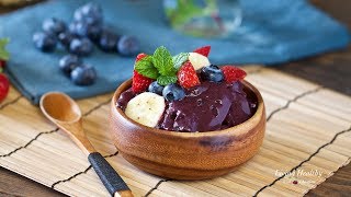 How to Make Traditional Acai Bowls 3 ingredients [upl. by Grae]