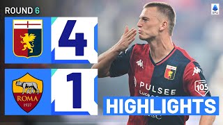 GenoaRoma 41  Unbelievable scenes at the Marassi Goals amp Highlights  Serie A 202324 [upl. by Ahsac]