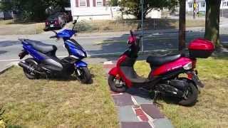 50cc scooter review comparison big vs small [upl. by Nikaniki706]