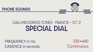 Special dial tone France Callprogress tones Phone sounds Sound effects SFX [upl. by Kaasi]