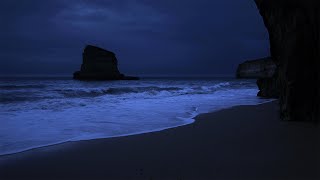 Fall Asleep With Relaxing Wave Sounds at Night Low Pitch Ocean Music for Deep Sleeping [upl. by Ereynihc857]