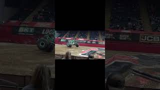 Grave Digger SIDEWALL TO WHEELIE  Dayton Ohio Monster Jam 2024 [upl. by Gottwald573]