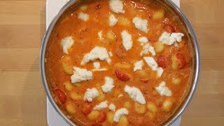 Gnocchi mit Tomaten und Mozzarella Sauce  DIY Rezept zum selber kochen [upl. by Eeram]