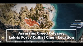 Lokris Fort  Cultist Clue  Location  Assassins Creed Odyssey [upl. by Remmer]