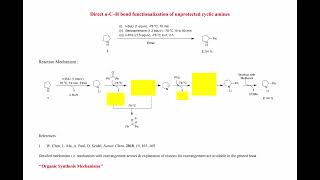 Direct αC–H bond functionalization of unprotected cyclic amines Nature Chem 2018 10 165–169 [upl. by Zoellick]