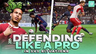 Defending 1v1 Situations  How to Defend Like a Pro Player in FC 24 [upl. by Gerrilee]