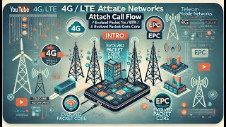 20 Mobile Networks 4G  LTE Attach Call Flow  EPC  Evolved Packet Core Intro 5 Episode 20 [upl. by Casimir]