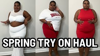 Plus Size SHEIN Try On Haul  Spring Fashion Looks [upl. by Snilloc185]