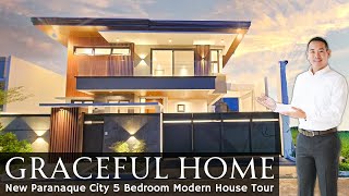 House Tour P102 · quotAESTHETIC and REFINED New Home near Skywayquot · Paranaque 5BR House amp Lot for Sale [upl. by Goodyear]