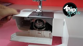 Tutorial spoeltje maken amp naaimachine inrijgen  KNIPgirls Rachel [upl. by Ylrebmit]