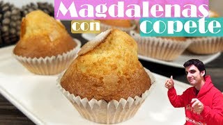 MAGDALENAS con COPETE😍😋 MUY ESPONJOSAS Receta fácil y casera Receta  341 [upl. by Eloccin]