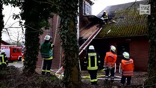 Brand im Spänebunker der Firma Holzkonzept Oltmanns [upl. by Fiedling321]