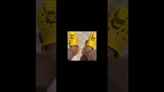 HOW BABY CROCS ARE MADE crocs crocskids yellow croclings croc funny magic jibbitz [upl. by Gina]