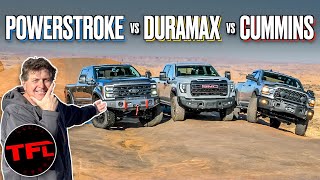 Ford vs GM vs Ram Only One of These New HD Diesel Trucks Is the BEST OffRoadBut Which One [upl. by Eugenle]